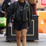 Molly-Mae Hague in a Black Leather Jacket Was Seen Out in Manchester