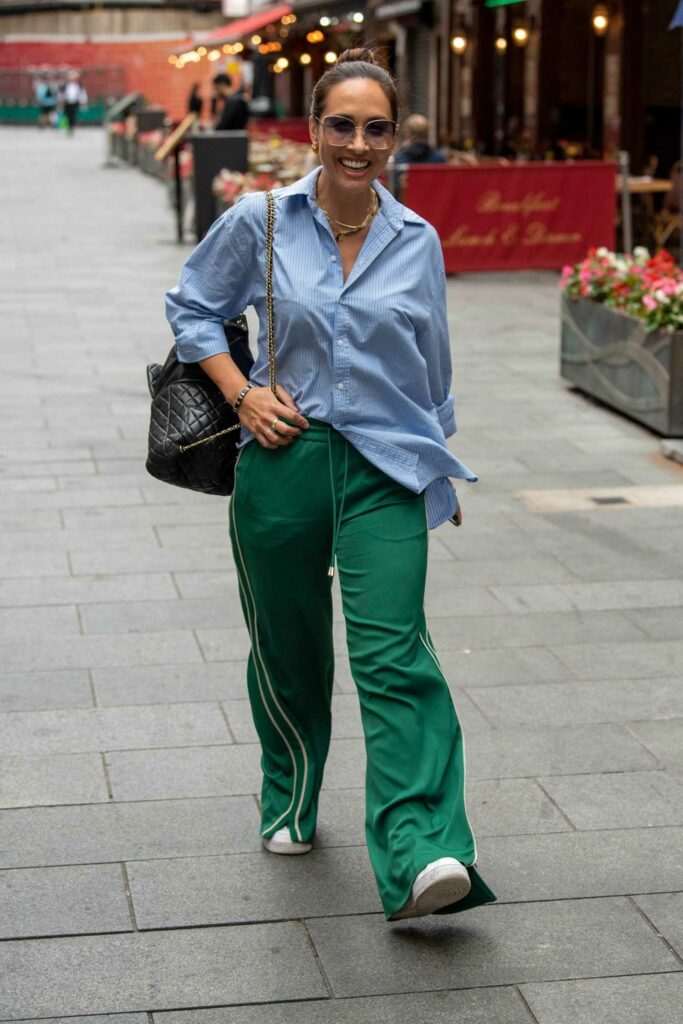 Myleene Klass in a Green Track Pants