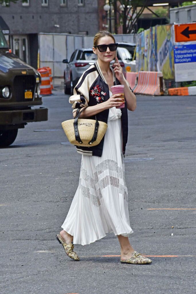 Olivia Palermo in a White Summer Skirt