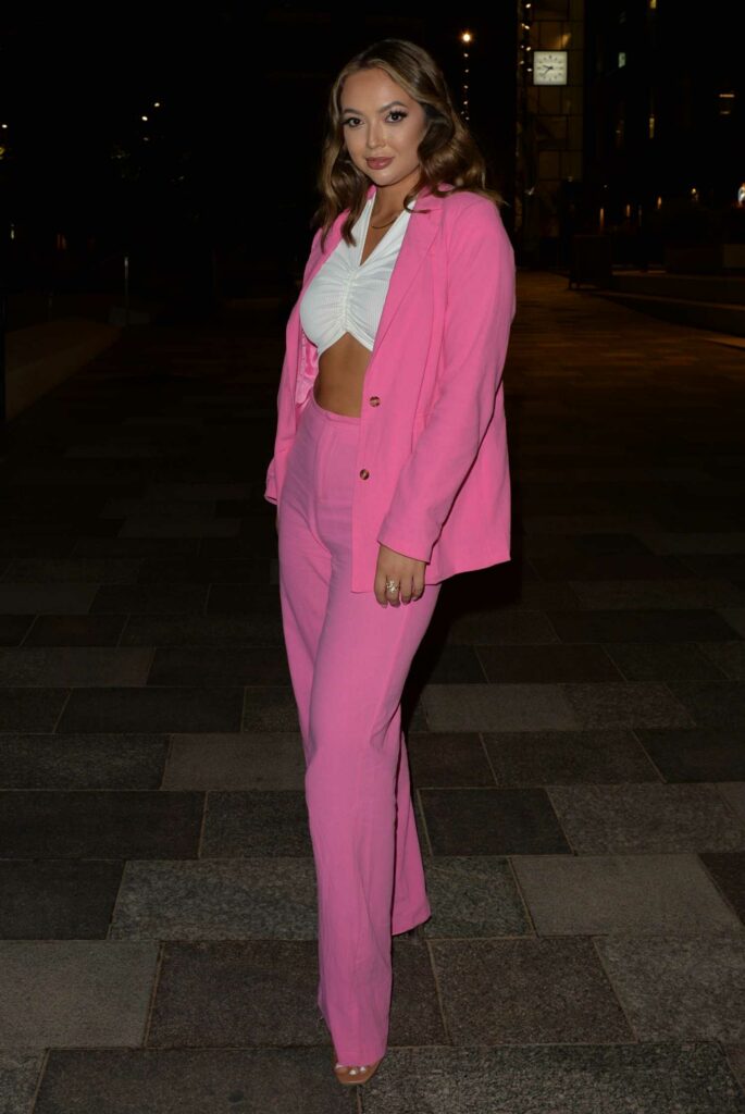 Sharon Gaffka in a Pink Suit
