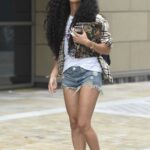 Vick Hope in a Plaid Shirt Leaves the Radio 1 Studios in London