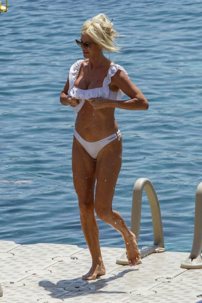 Victoria Silvstedt in a White Bikini