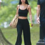 Zoe Kravitz in a Black Top Was Seen Out with Channing Tatum in Central Park in New York