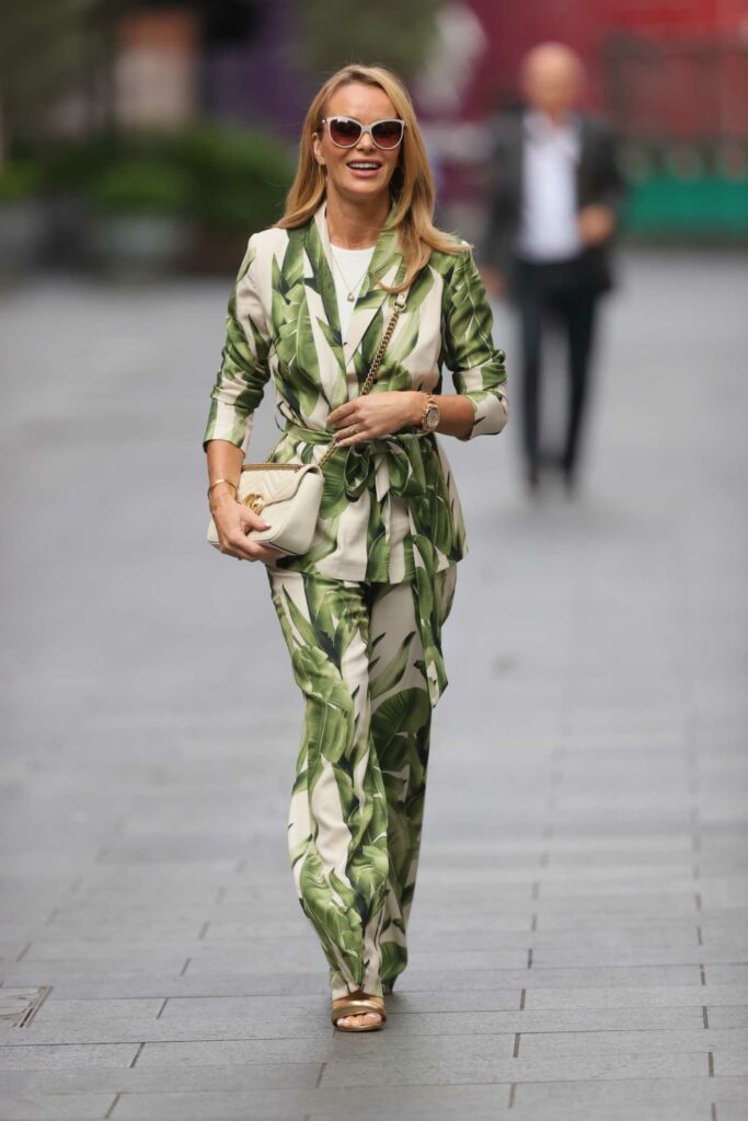 Amanda Holden in a Floral Suit