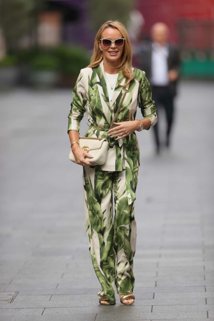 Amanda Holden in a Floral Suit