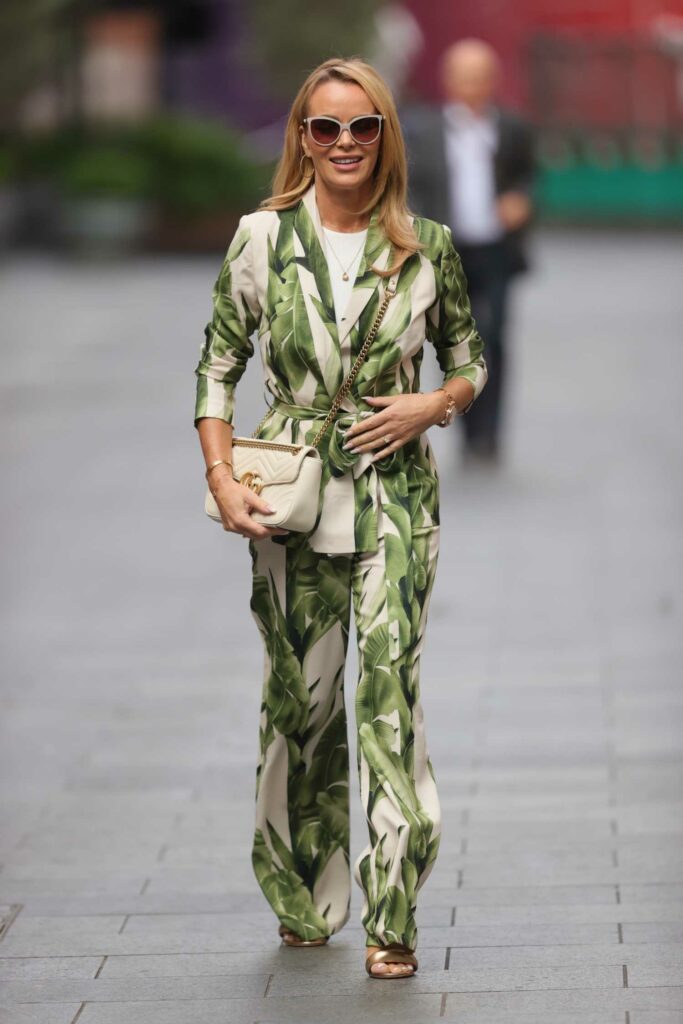 Amanda Holden in a Floral Suit