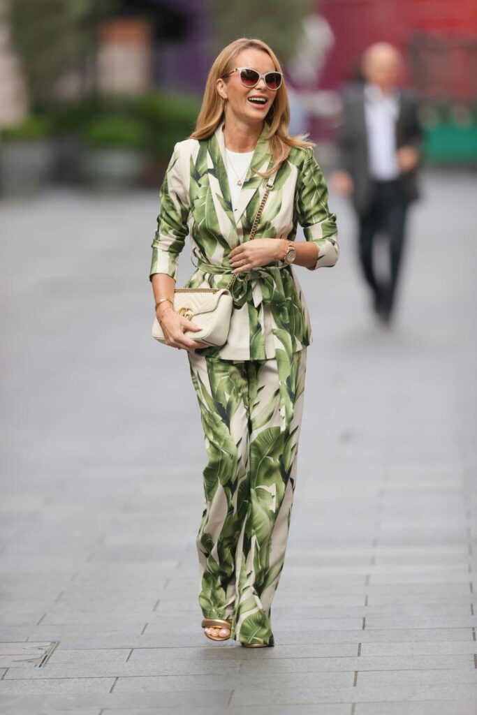 Amanda Holden in a Floral Suit