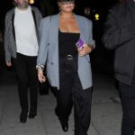 Demi Lovato in a Grey Blazer Steps Out to Party at Delilah in West Hollywood