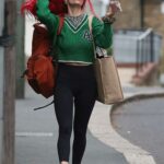 Dianne Buswell in a Green Sweater Was Seem Out in London