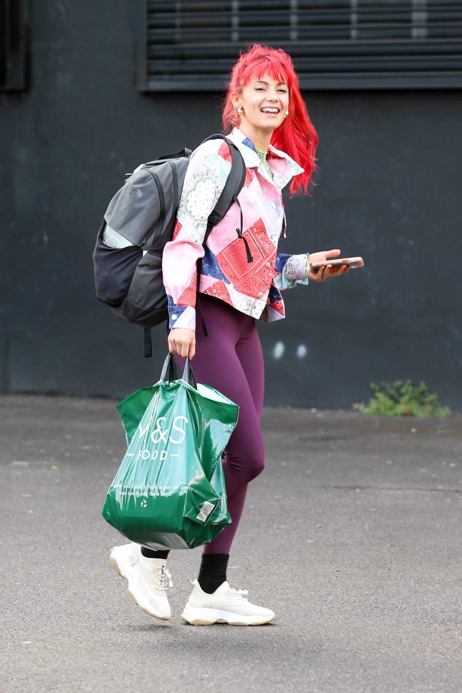 Dianne Buswell in a Purple Leggings Leaves the Strictly Come Dancing