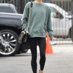 Jenna Johnson in a Black Leggings Arrives at the Dancing with the Stars Rehearsals in Los Angeles