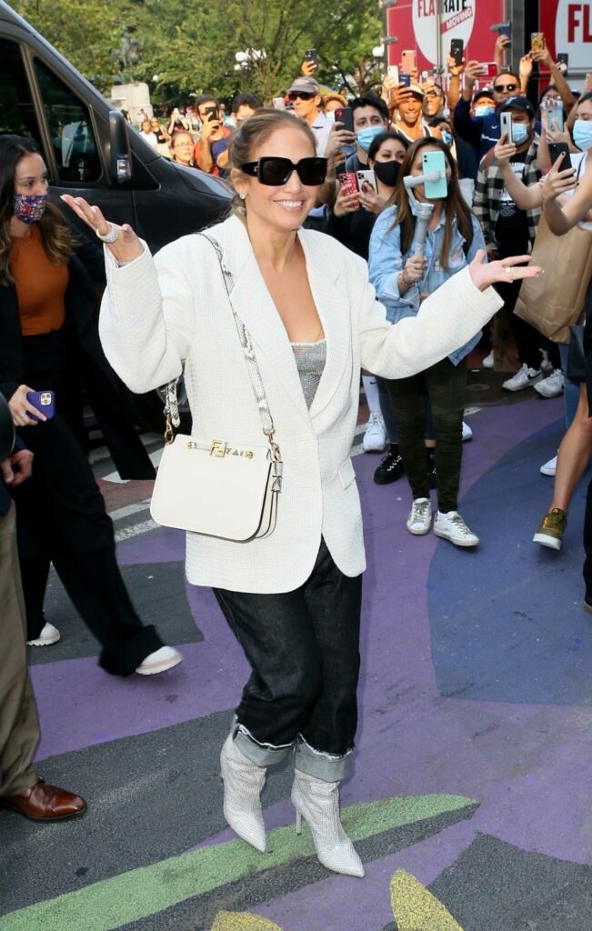 Jennifer Lopez in a White Blazer