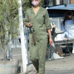 Jordana Brewster in an Olive Jumpsuit Was Seen Out in Los Angeles