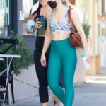 Kristen Bell in a Green Leggings Leaves Her Pilates Session in Los Feliz