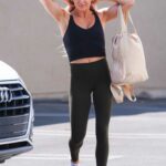 Lindsay Arnold in a Black Tank Top Arrives at the DWTS Rehearsal Studio in Los Angeles