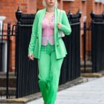 Lottie Moss in a Green Suit Was Seen Out in Chelsea