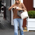 Molly Sims in a Tan Sweater Was Seen Out in Brentwood