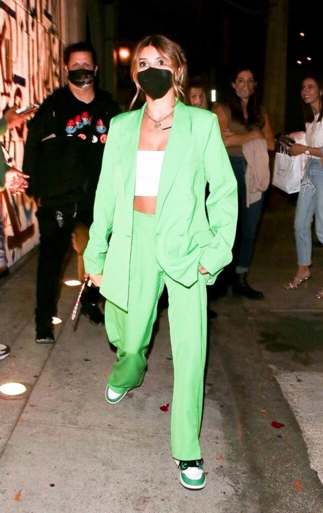 Olivia Jade in a Neon Green Suit