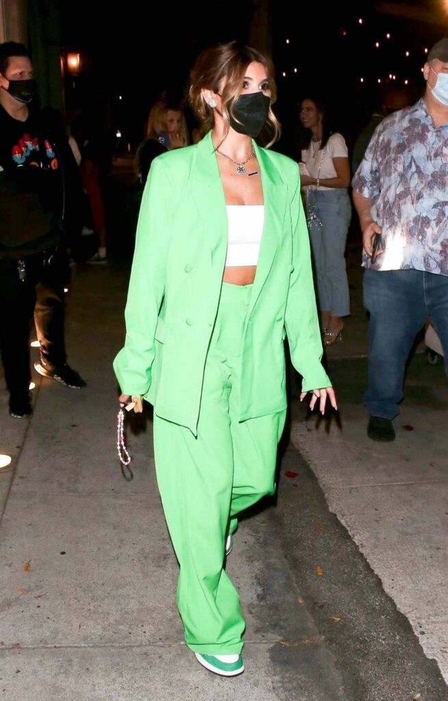 Olivia Jade in a Neon Green Suit