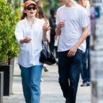 Sadie Sink in a White Shirt Was Seen Out for a Stroll with a Male Companion in New York