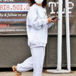 Vanessa Hudgens in a Grey Sweatsuit Leaves a Spa in Los Angeles 09/01/2021