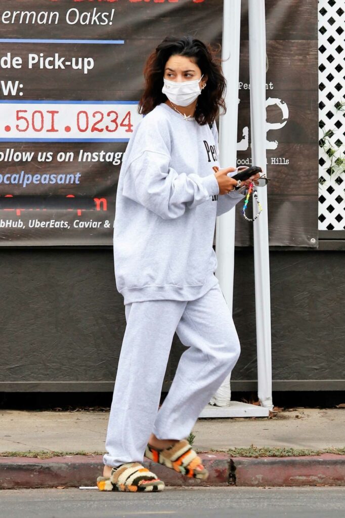 Vanessa Hudgens in a Grey Sweatsuit