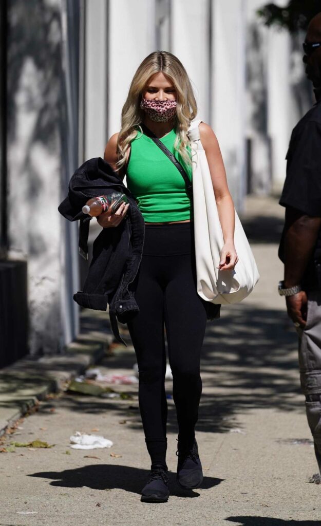 Witney Carson in a Green Top