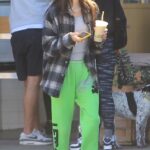 Amelia Gray Hamlin in a Green Sweatpants Grabs Juice with Friends in Hollywood