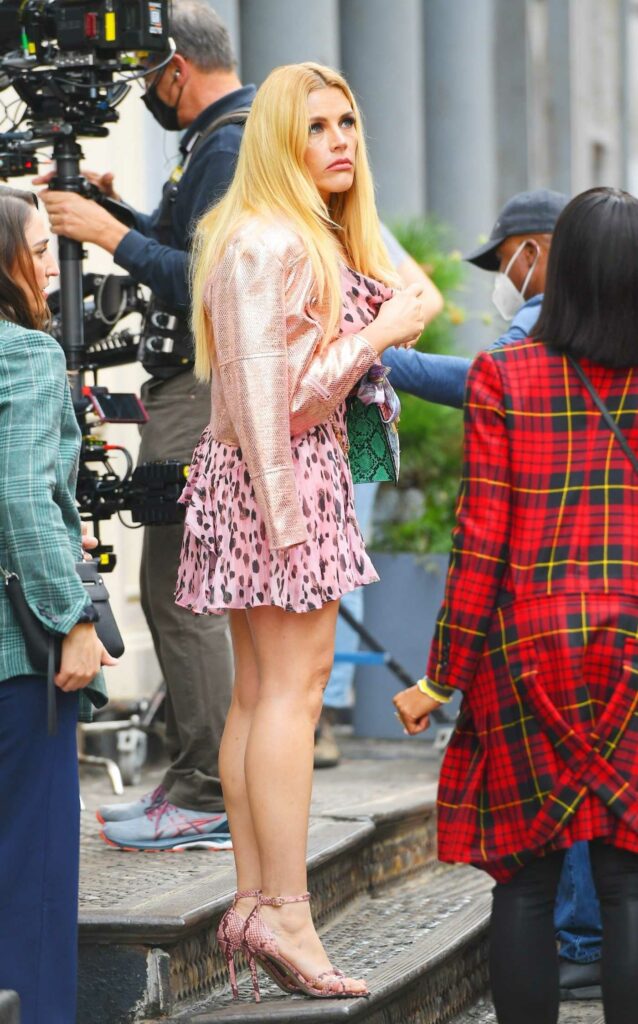 Busy Philipps in a Pink Mini Dress