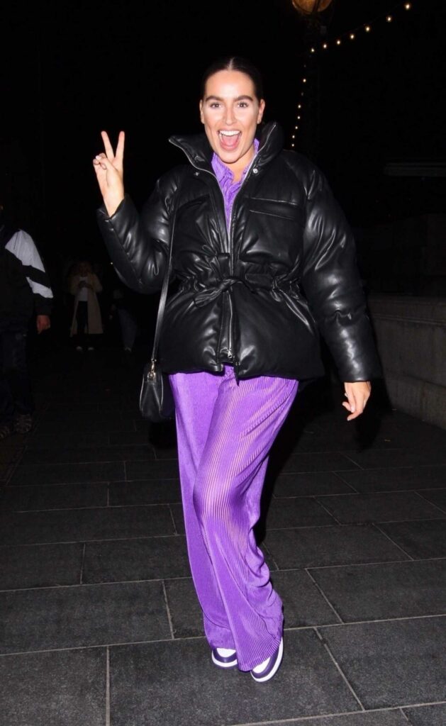 Chloe Ross in a Purple Pants