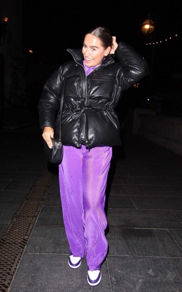 Chloe Ross in a Purple Pants
