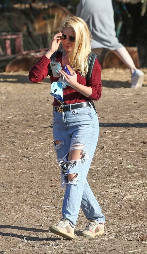 Heidi Montag in a Blue Ripped Jeans