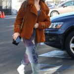 Jenna Johnson in a White Sneakers Heads to the DWTS Studio in Los Angeles