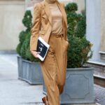 Karlie Kloss in a Tan Business Suit Was Seen Out in New York