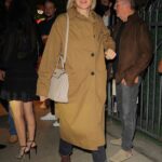 Kelly Rutherford in a Tan Trench Coat Arrives at Giorgio Baldi in Santa Monica