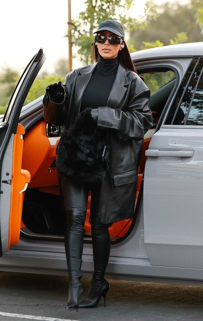 Kim Kardashian in a Black Outfit