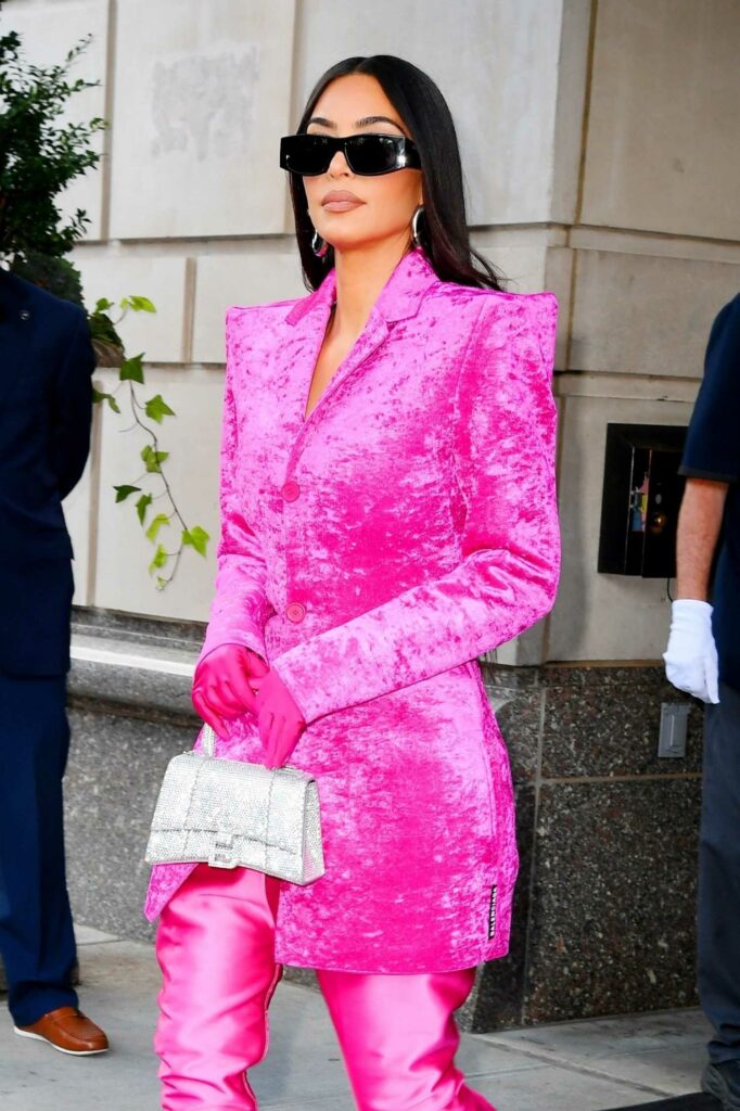 Kim Kardashian in a Pink Outfit