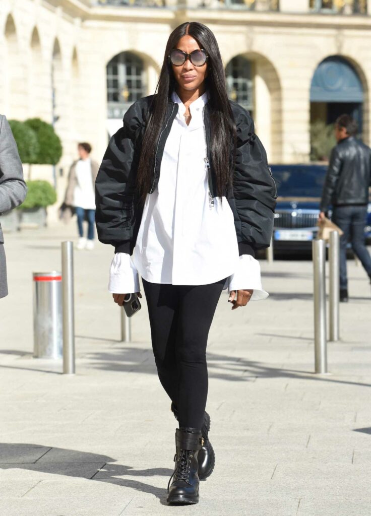 Naomi Campbell in a White Shirt