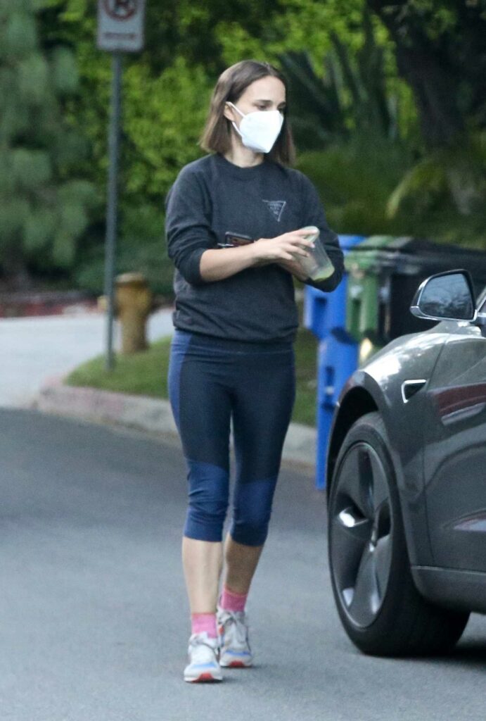 Natalie Portman in a Protective Mask