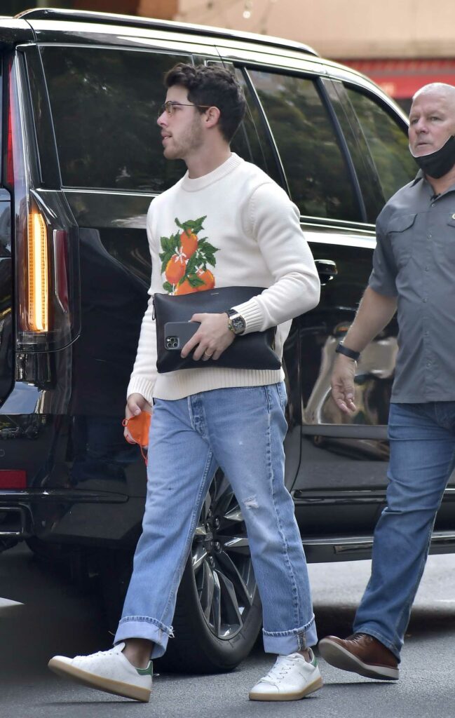 Nick Jonas in a White Sneakers
