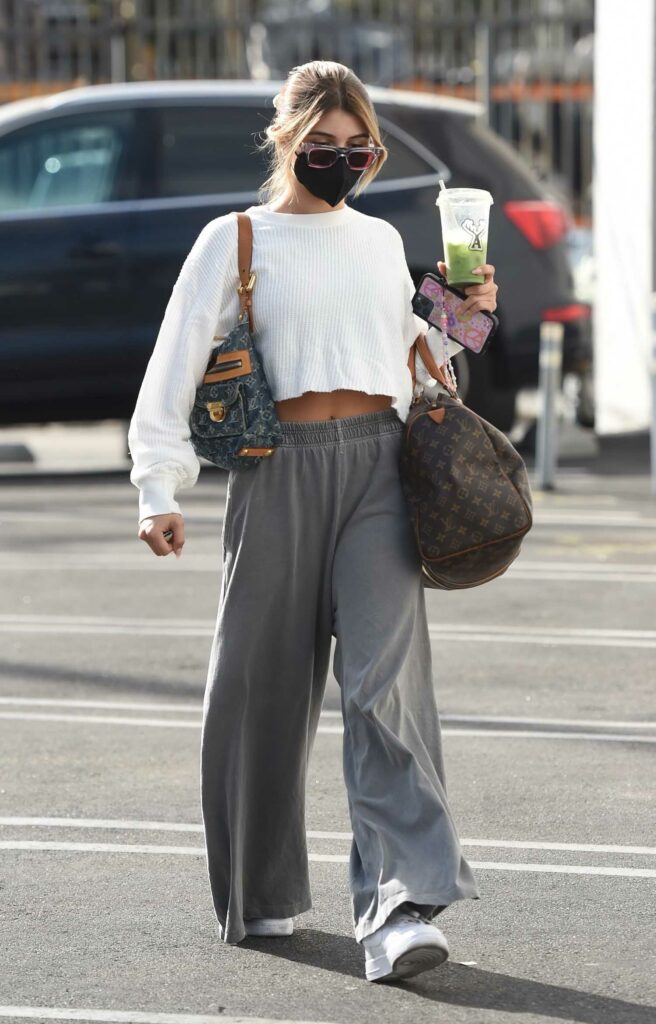 Olivia Jade in a Grey Track Pants