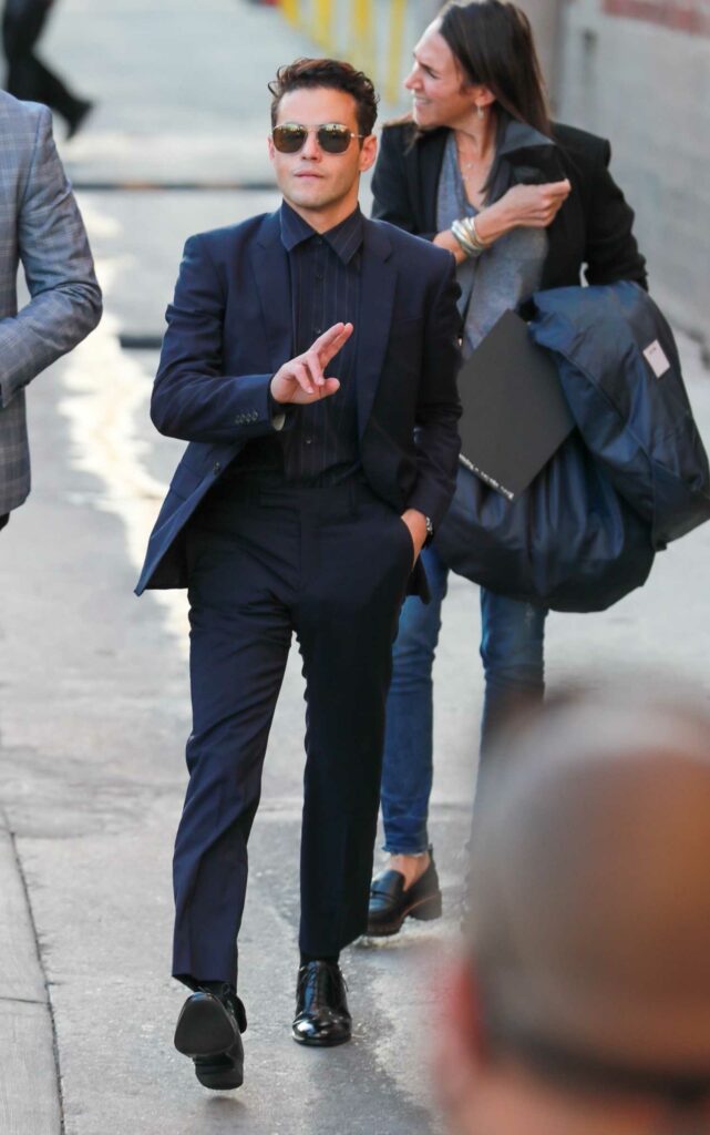 Rami Malek in a Blue Suit