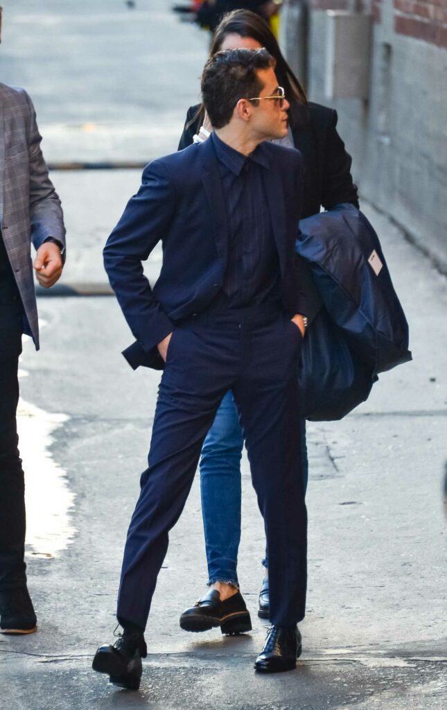 Rami Malek in a Blue Suit