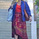 Reese Witherspoon in a Purple Blazer on the Set of the Your Place or Mine in Echo Park in LA