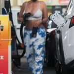 Shanna Moakler in a Beige Bra Steps Out to Fill Her Tank in Los Angeles