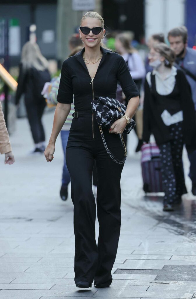 Vogue Williams in a Black Jumpsuit