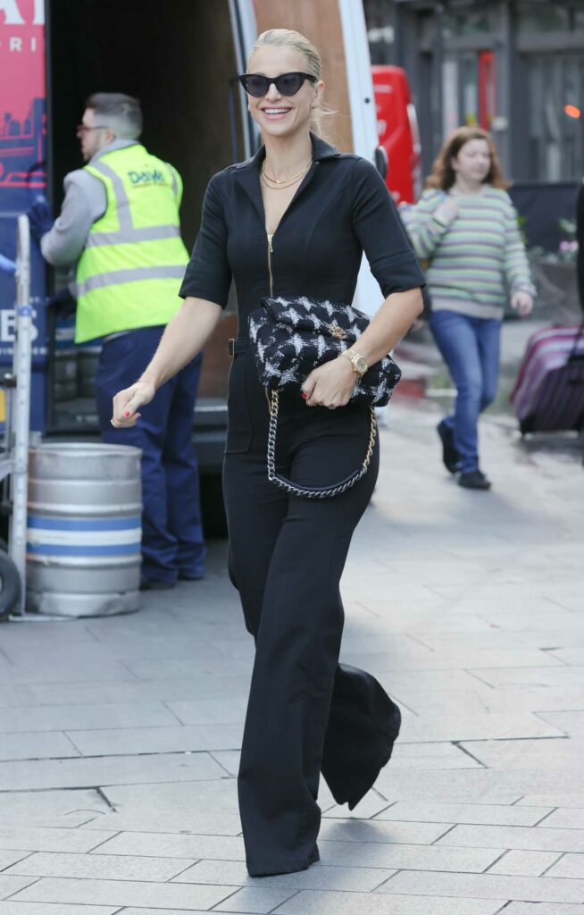 Vogue Williams in a Black Jumpsuit