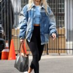 Witney Carson in a White Sneakers Arreves for Practice at the Dance Studio in Los Angeles