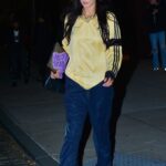 Bella Hadid in a Yellow Adidas Sweatshirt Steps Out for Dinner in New York