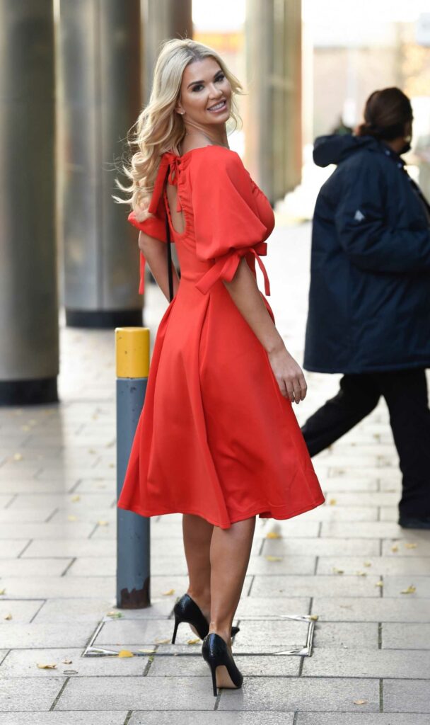 Christine McGuinness in a Red Dress